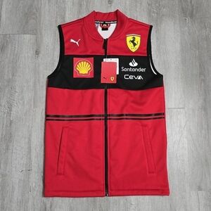 Ferrari Scuderia F1 Team Vest – Official Puma Red & Black Sleeveless Jacket